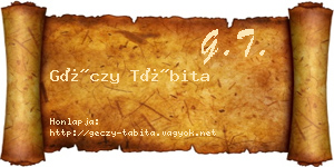 Géczy Tábita névjegykártya
